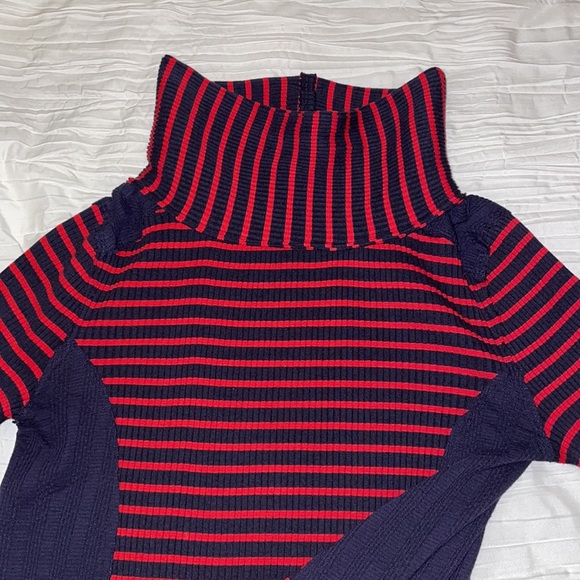 Free People Long Sleeve Striped Turtle Neck - Picture 4 of 6